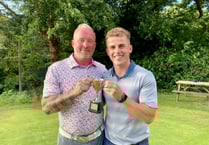 Okehampton Golf Club’s Lee and Billy won Two Castles Handicap