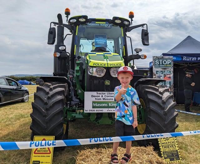 Devon and Cornwall Police tractor named 'Optimus Crime'
