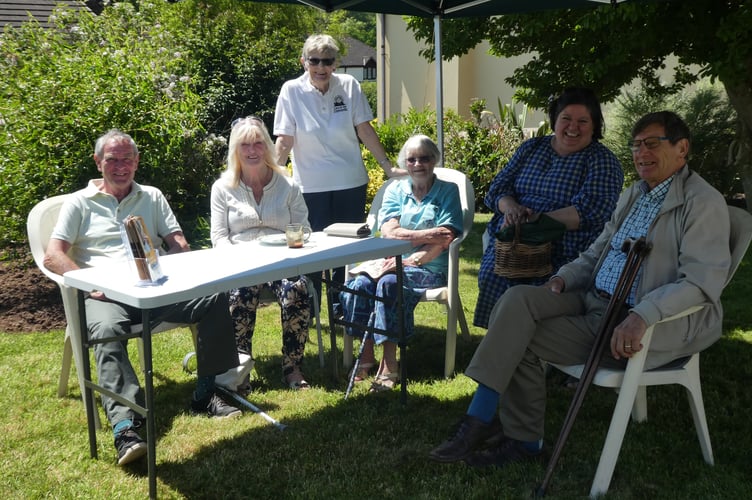 Visitors enjoying the weather.