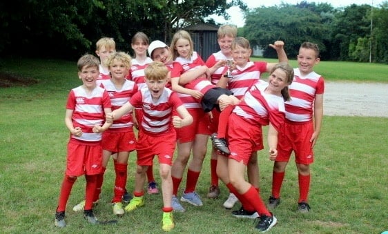 Children took part in Tag Rugby Tournament at Crediton Rugby Club