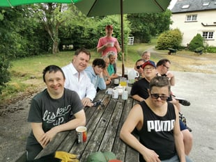 Housemates at Exbourne Farm host visit from local MP
