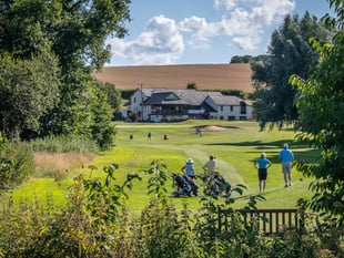 Across the green for Crediton Walk and Talk
