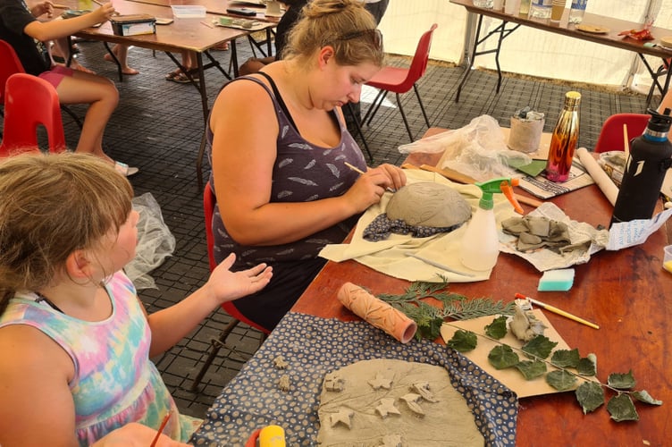 Last summer's pottery workshop.