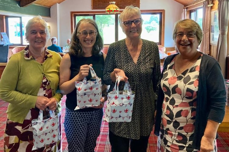 From left, the winning team on Lady Captains Day at Okehampton Golf Club, Ann Murray, Frances Harbron, Judith Ezard and Lady Captain Diana Johnson.