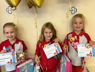 Gold Awards for three Crediton Rainbows
