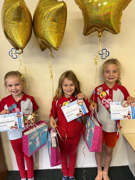 The three Rainbow Gold Award winners.