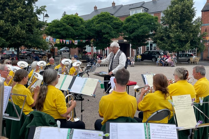 When Crediton Town Band performed in Crediton Town Square on July 8.