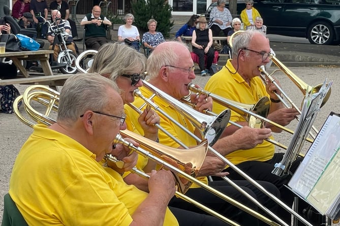 When Crediton Town Band performed in Crediton Town Square on July 8.