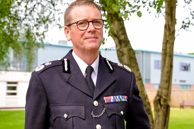 Chief Constable Will Kerr at the Commissioner's Showcase at Middlemoor HQ.
Picture: Police (25-5-23)