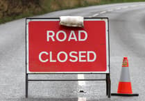 Temporary  emergency road closure on A3072 near Shobrooke Park

