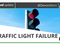Crediton traffic light failure warning
