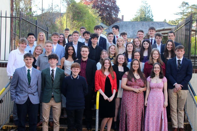 Sixth Formers at Queen Elizabeth’s School who attended the Diploma Award Presentation Evening.  AQ 0827