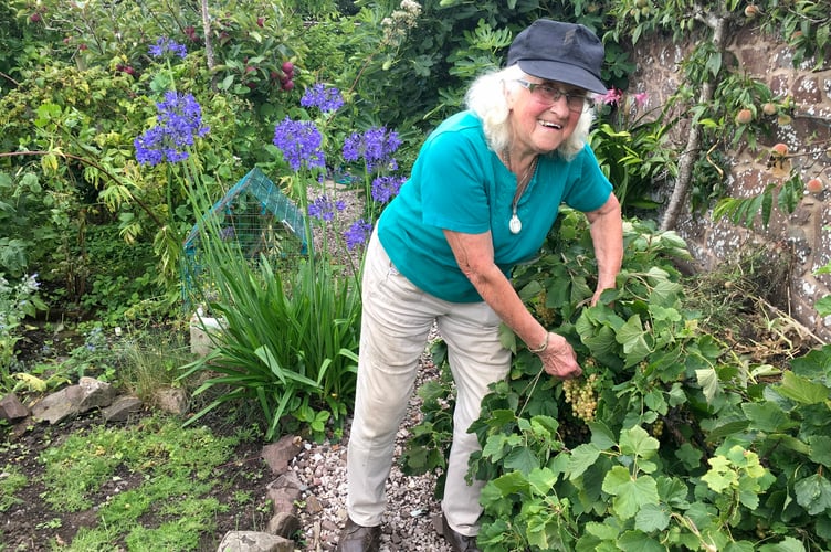 Runner-up Pamela Tilney Ellis in her beautiful Garden.