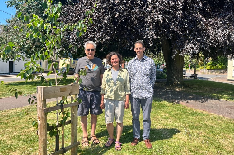 Volunteers from the St Lawrence Group which help Mid Devon District Council care for St Lawrence Green in Crediton.