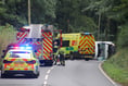 UPDATED Van on its side closes Crediton to Tiverton road at Shobrooke
