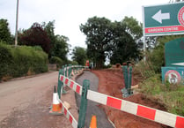 Crediton Higher Road road widening work proceeding well
