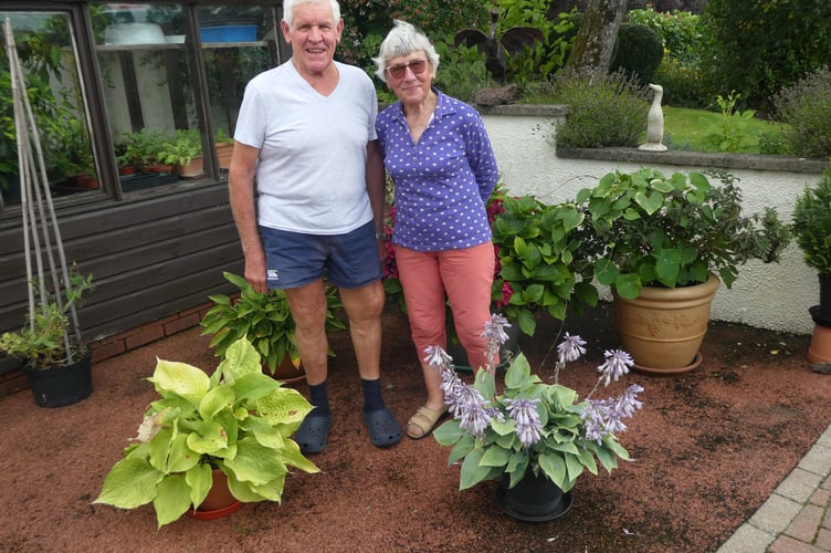 Peter and Maureen Keeble in their beautiful garden during the open garden event.