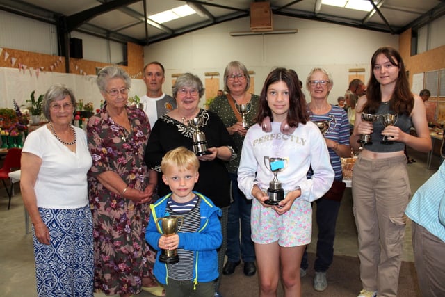 Stephen won 7 trophies at Cheriton Bishop Flower Show
