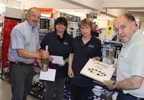 Sharon is the longest serving member of staff at Crediton shop
