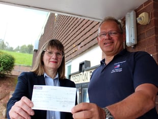 Crediton RFC present cheque to Devon Air Ambulance
