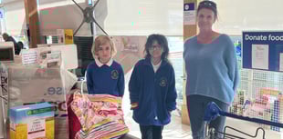 Cheriton Fitzpaine Primary School pupils enjoyed bag packing
