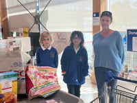 Cheriton Fitzpaine Primary School pupils enjoyed bag packing
