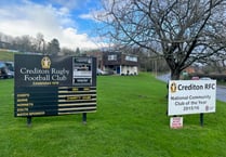 Crediton RFC’s match against Wellington was a closely fought contest