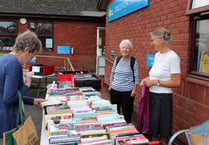 Good selection of books at Crediton Library book sale
