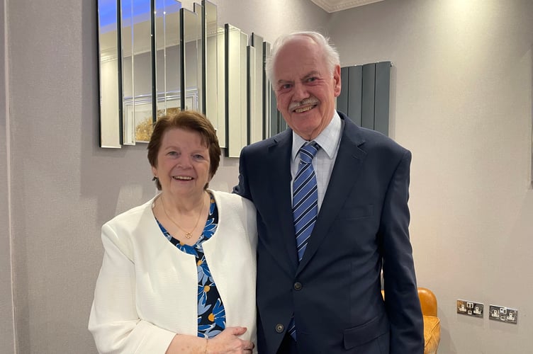 Christina and Nick Findell at their Golden Wedding celebration event.  AQ 7461