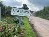 Lapford residents bemused at overnight road sign change
