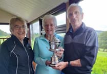 David and Penny took the Dora Milner trophy at Okehampton Golf Club
