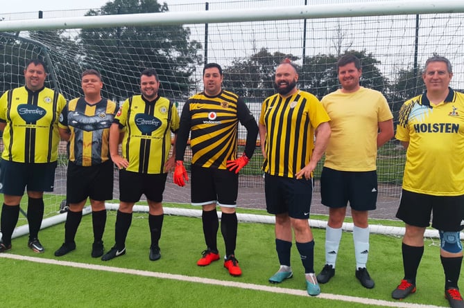 Some of the Exeter Man v Fat participants.