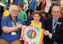 100+ children took part in Crediton Lions Peace Poster competition
