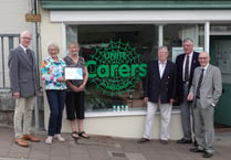 Freemasons commit £12,966 to Mid Devon carers charity in next 3 years
