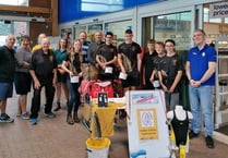 Bag packing raised £456 for Crediton and District Swimming Club
