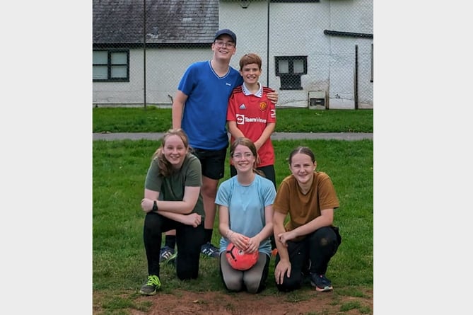 Agnes, Alex, Rapha, Megan and Elli who are organising the football tournament alongside Bella, Ellie and Emily who were not able to be in the photo.