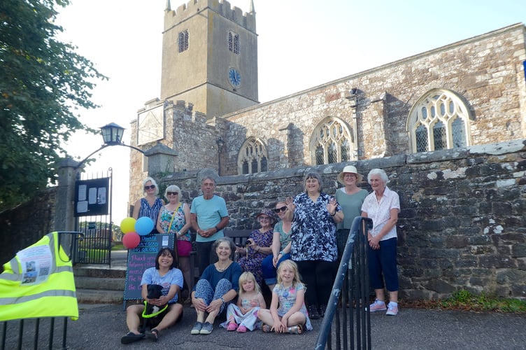 Some of the adults, children and a dog who completed the Challenge.