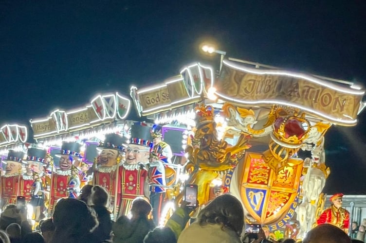 One of the floats which appeared at Exeter Carnival last year. AQ 8947