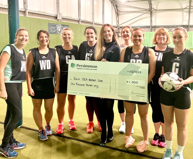 Exeter netball team shoot and score in funding bid
