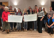 Bow YFC presents £2,500 each to FORCE and Devon Air Ambulance
