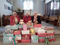 Shoeboxes from Crediton Methodist Church to go to Moldova
