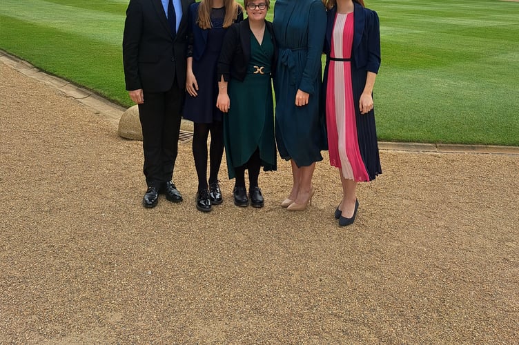 Julia Adamson and family at Windsor Castle.