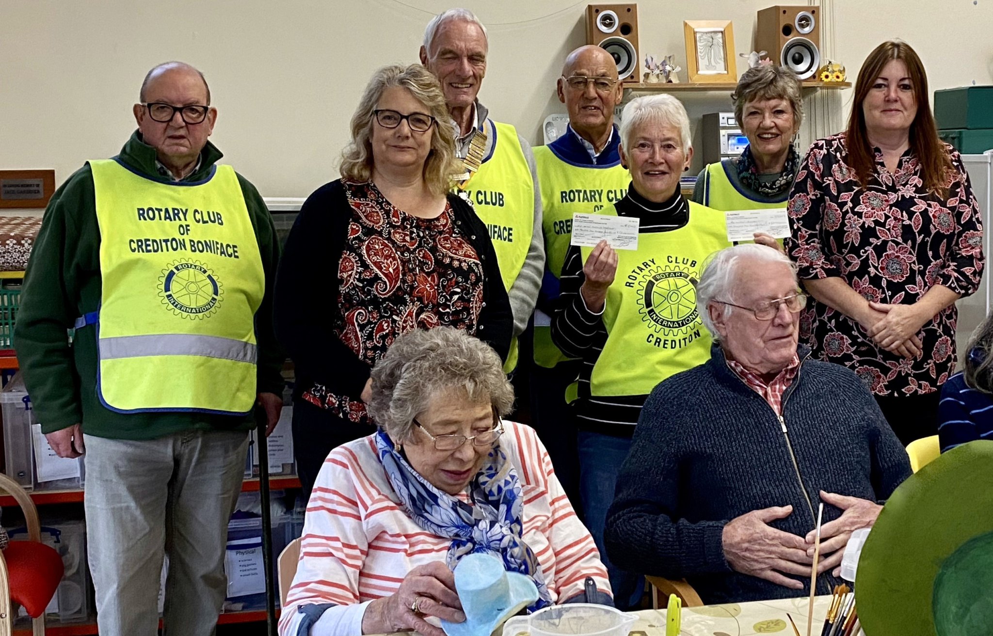 Crediton Boniface Rotary donates £2,400 to two local charities