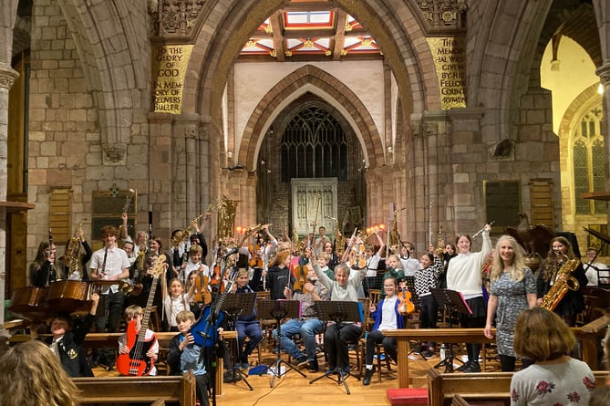 Crediton Youth Orchestra, which entertained in Crediton Parish Church for an Autumn Concert.