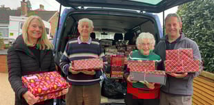 Margaret sends 134 filled shoeboxes to Moldova and Ukraine

