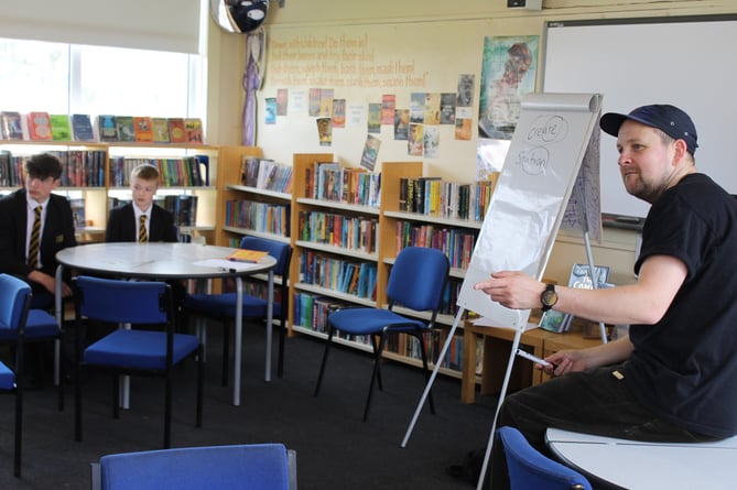 Poet and Playwright Steven Camden at QE School.