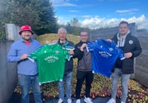 Barny proud to sponsor Sandford AFC team shirts
