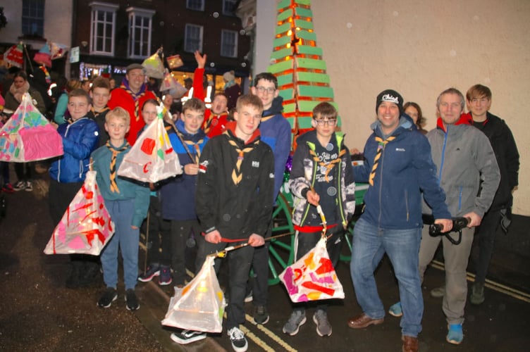 Scouts during last year’s Parade. AQ 9359