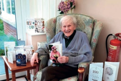 Bert Lee on his 100th birthday.
