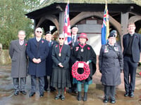Traffic continued to pass during Saturday Remembrance in Crediton
